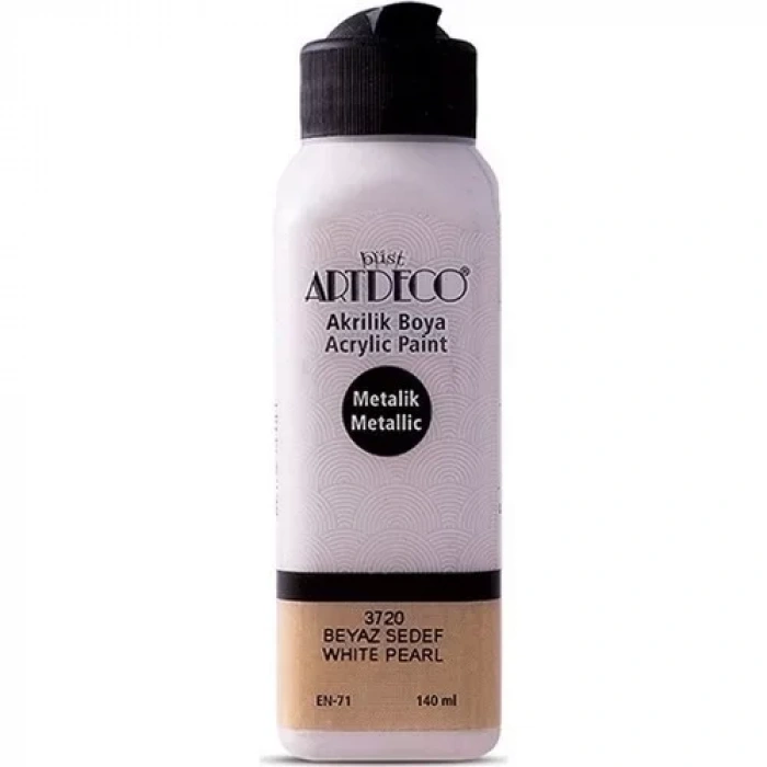 ARTDECO METALİK AKRİLİK BOYA 140ml BEYAZ SEDEF 3720