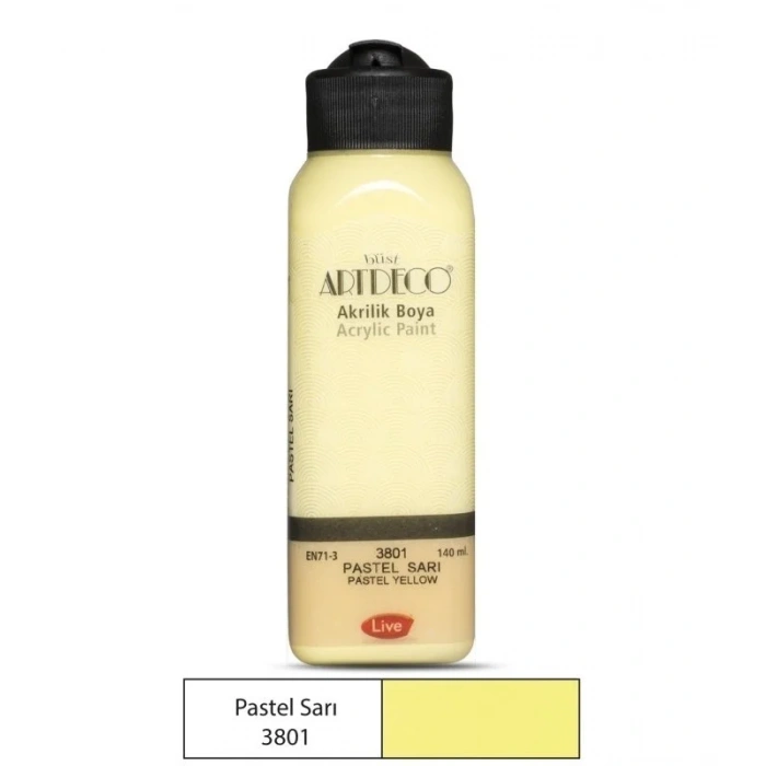 Artdeco Pastel Akrilik Boya 140ml P. Sarı 3801