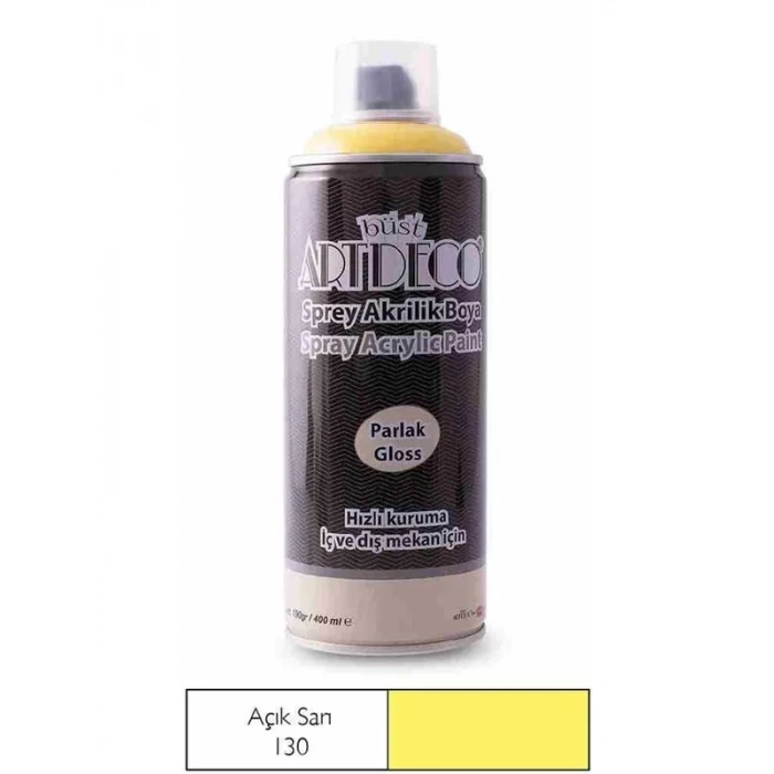 Artdeco Sprey Akrilik Boya 130 Açık Sarı 400ml (y-400)