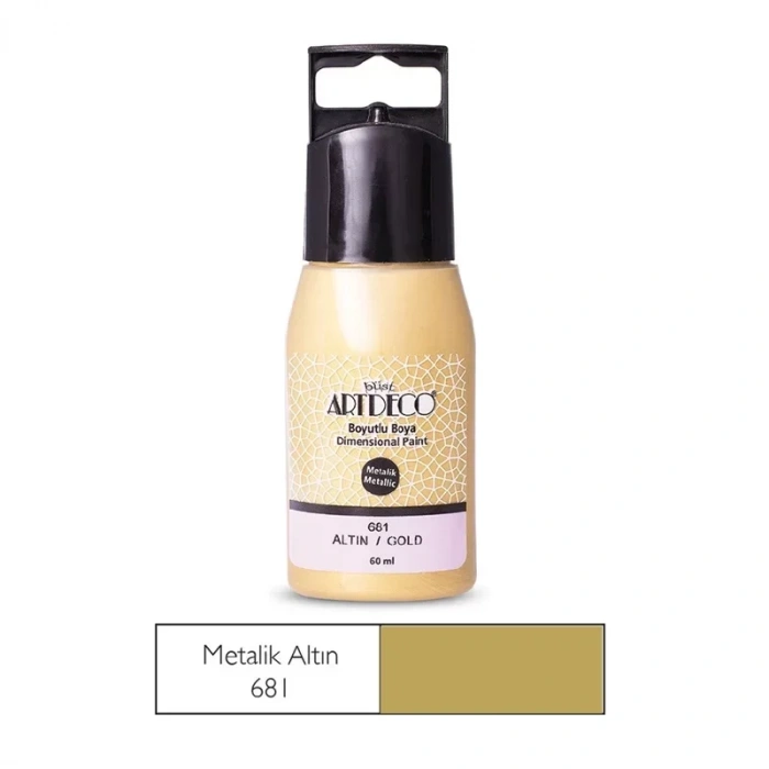 Artdeco Y-040c-681 Boyutlu Boya 60 Ml Altın