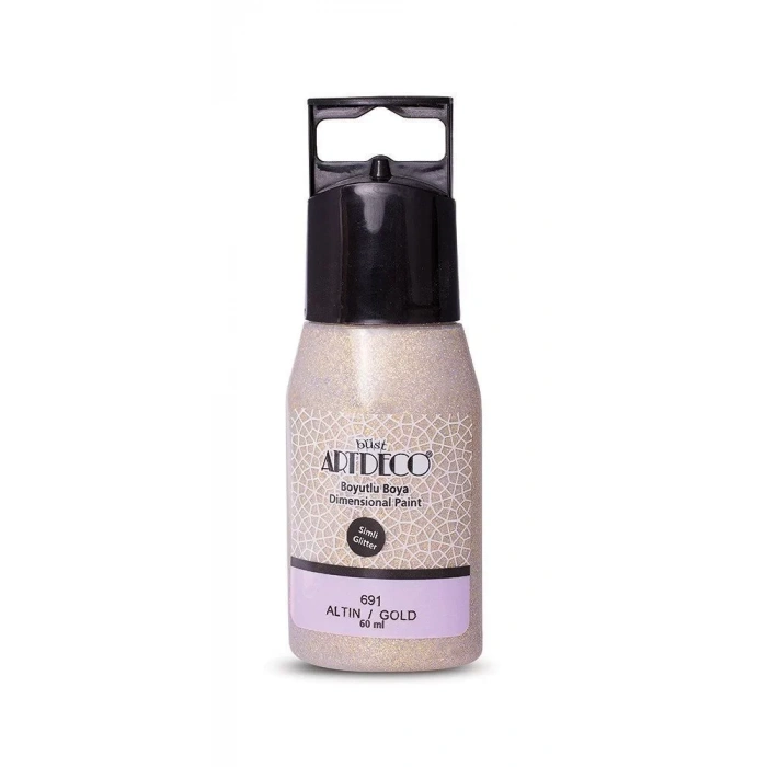 Artdeco Y-041c-691 Simli Boyutlu Boya 60 Ml Altın