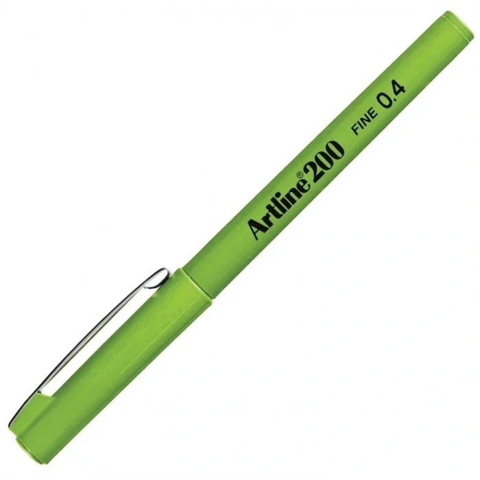 Artline 200 Fineliner 0.4 mm. İnce Uçlu Yazı ve Çizim Kalemi SARIMSI YEŞİL