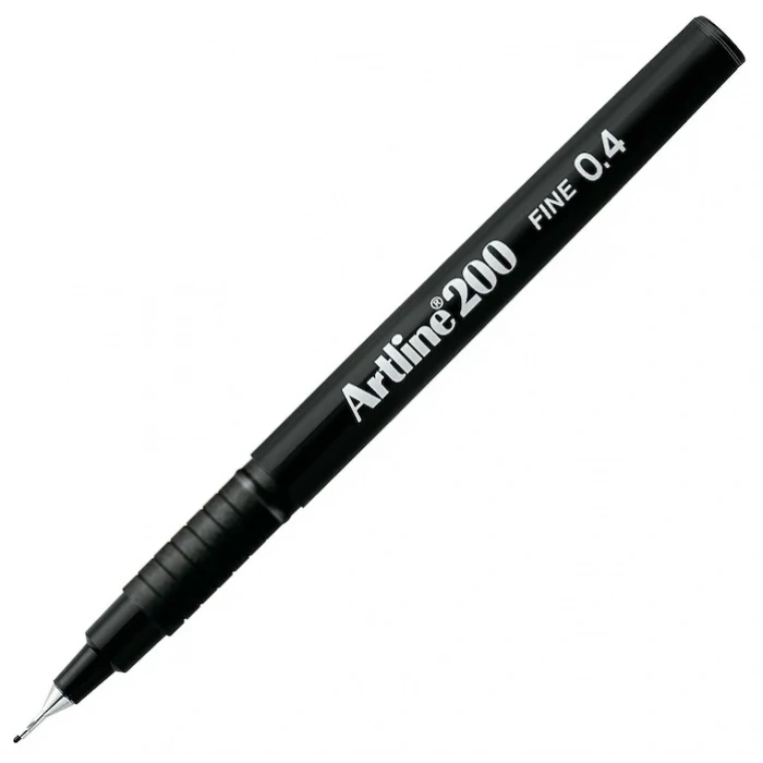 Artline 200 Fineliner 0.4 mm. İnce Uçlu Yazı ve Çizim Kalemi SİYAH