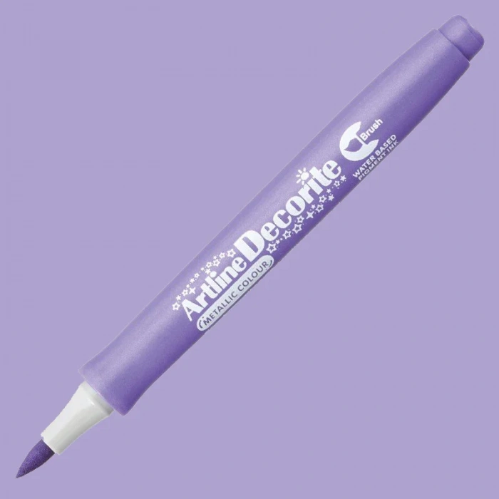 Artline Decorite Brush Marker Metalik Purple