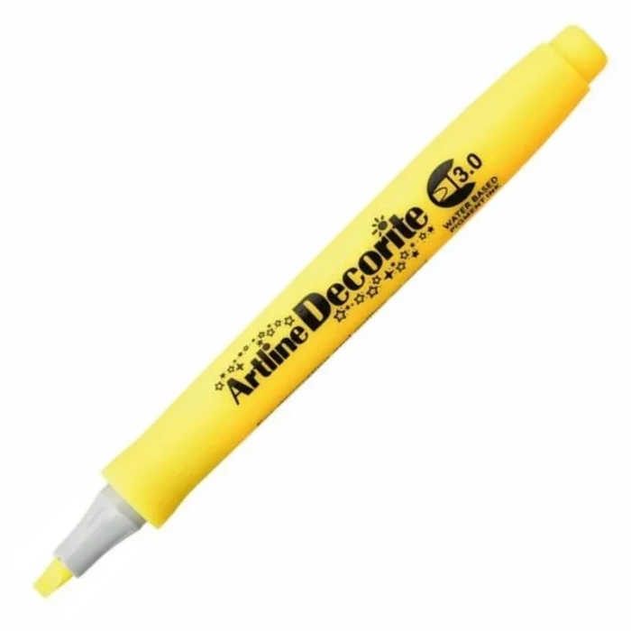 Artline Decorite Marker Kalem Düz Kesik Uç 3.0 Yellow