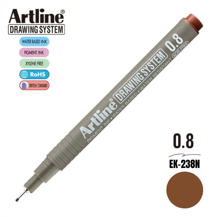 Artline Drawing System Teknik Çizim Kalemi 0.8 Sepia
