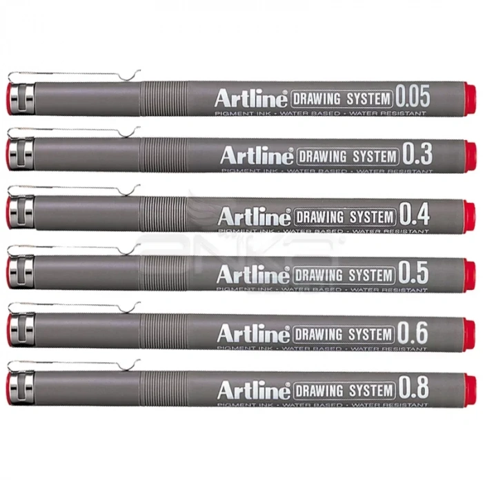 Artline Drawing System Teknik Çizim Kalemi Kırmızı