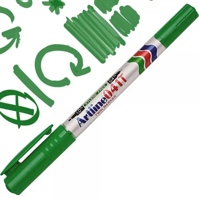 Artline Ek-041t İki Uçlu Permanent Markör Yeşil