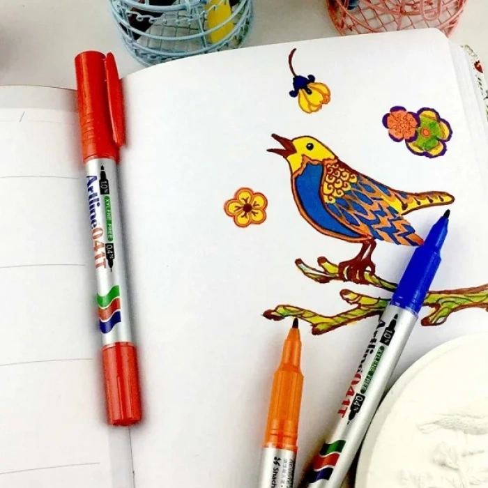 ARTLİNE EK-041T İKİ UÇLU PERMANENT MARKÖR YEŞİL