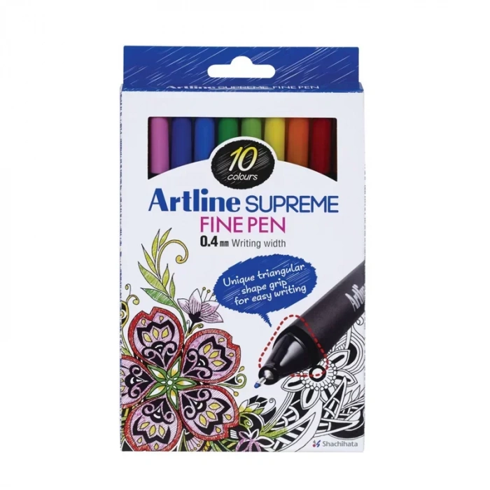 Artline Epfs-200 Supreme Fineliner Keçe Uçlu Kalem 0.4mm 10 Renk