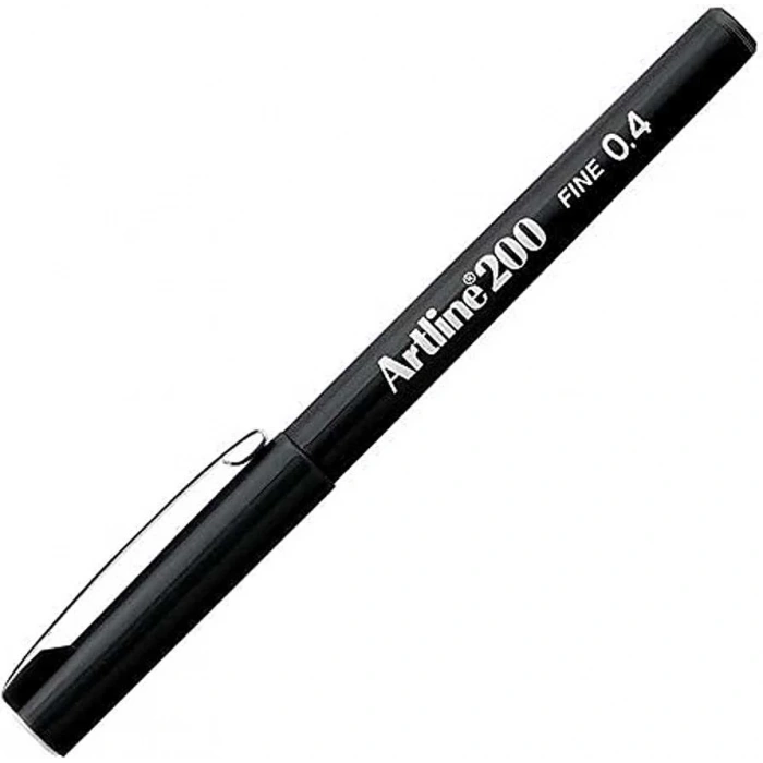 Artline Fine Keçe Uçlu Yazı Kalemi Uç 0.4mm 200n Siyah