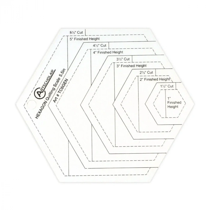 Artscholar Kapitone Şablonu Altıgen 13cm