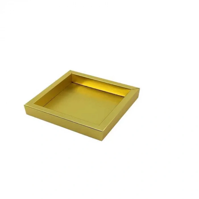 Asetat Kapaklı Gold Kutu 15x19x2,5 Cm - 20 Adet