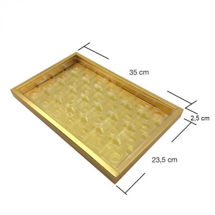 Asetat Kapaklı Seperatörlü Gold Kutu 1000 gr - 20 Adet