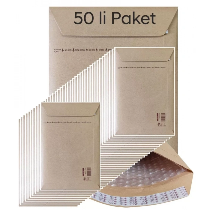 Asil Hava Kabarcıklı Zarf 17x25cm (50 Li Paket)