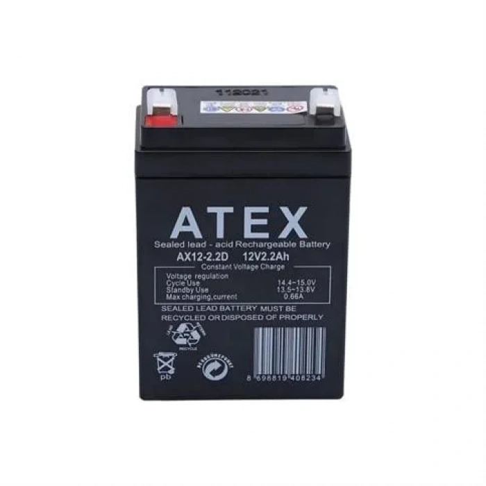 Atex AX12-2.2 12V 2.2 Ah Bakımsız Kuru Akü