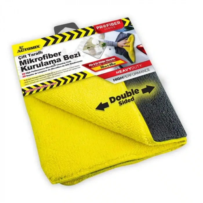 AUTOMİX 44748 ÇİFT TARAFLI MİKROFİBER KURULAMA BEZİ 50x40cm