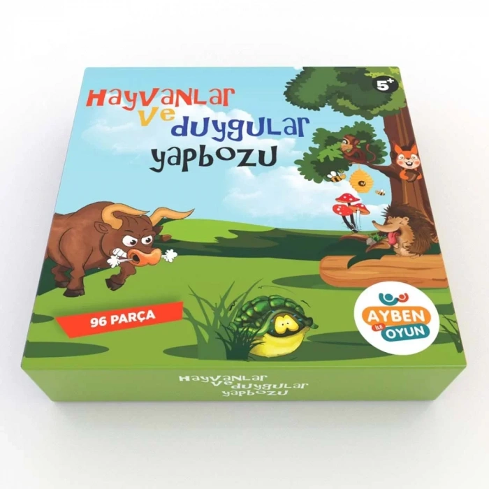 Ayben İle Oyun  Hayvanlar Ve Duygular Yapbozu 96 Parça