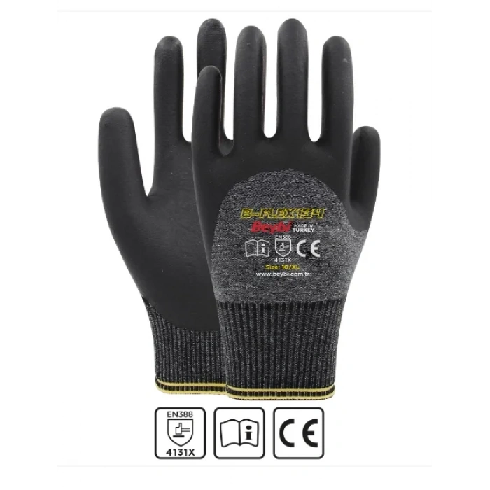 B-Flex134 Köpük Kaplamalı Nitril İş Eldiveni ( 1 Çift )