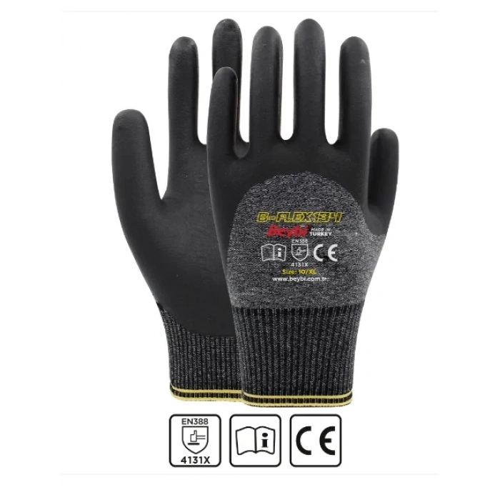 B-flex134 Köpük Kaplamalı Nitril İş Eldiveni ( 24 Çift )