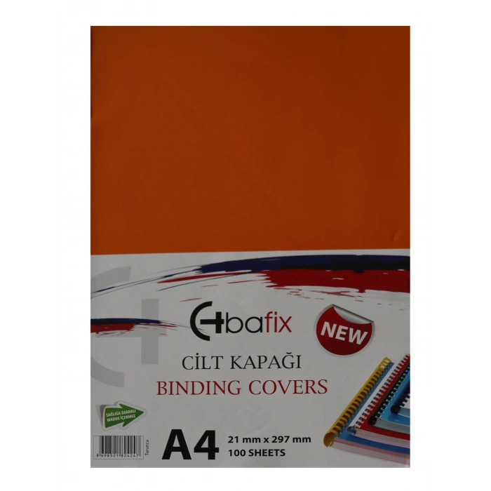 Bafix Cilt Kapağı Plastik Opak A4 160 MIC Turuncu