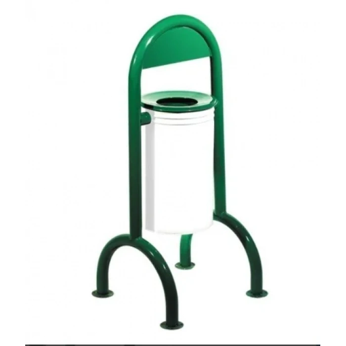 Bahçe Tipi Boyalı Şapkalı Çöp Kovası ( 1 Adet )