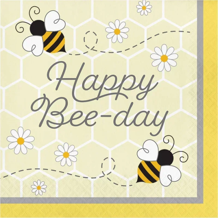 Bal Arısı Happy Bee-day Peçete 16 Adet