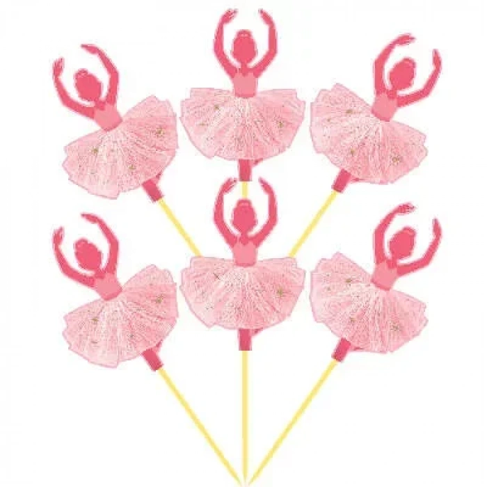 Balerin Partisi Şekilli  Kürdan Seti 12 Adet