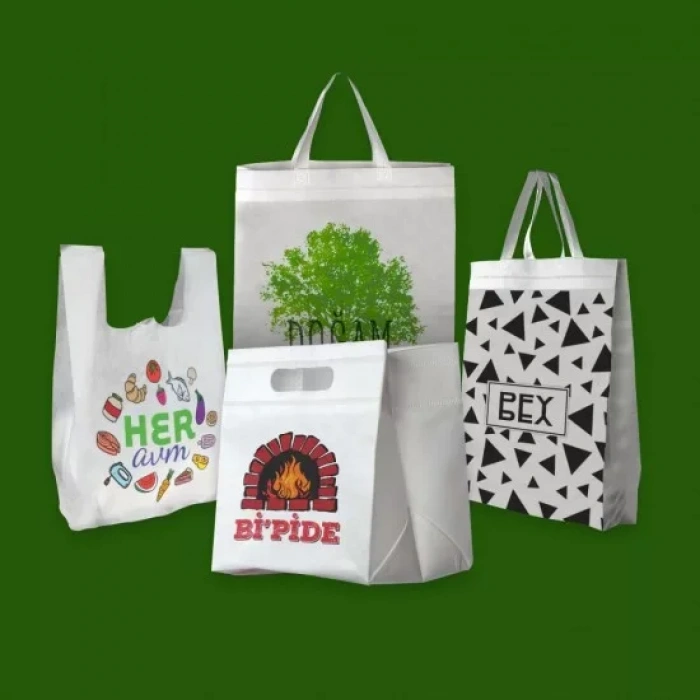 BASKILI BEZ POŞET ÇANTA (45X33+18 CM)