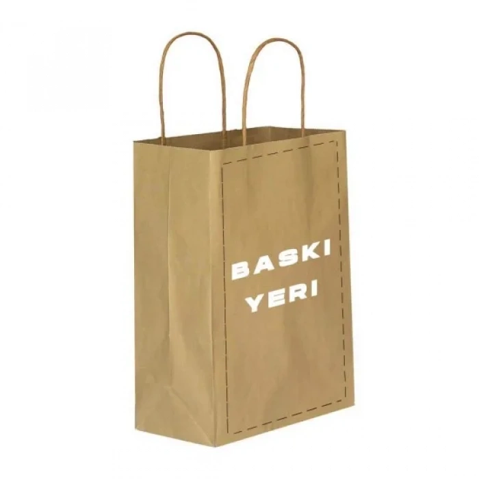 BASKILI KAĞIT ÇANTA / KRAFT POŞET 31X12X41 1000 adet