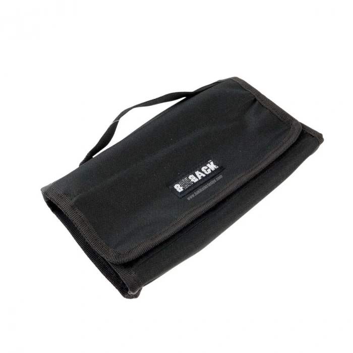 BBack 4 Gözlü Kalem Çantası Dörtgen Siyah