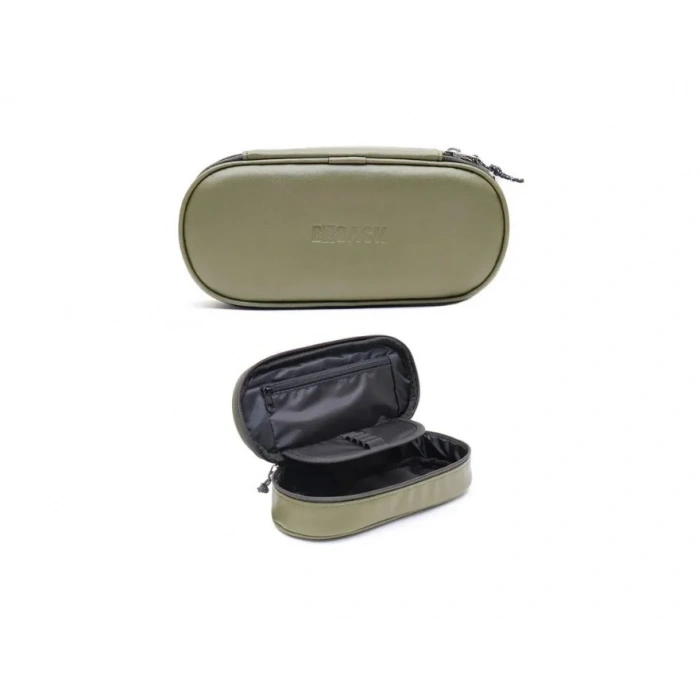 Bback Oval Deri Kalemlik / Kalem Kutusu HAKİ YEŞİL