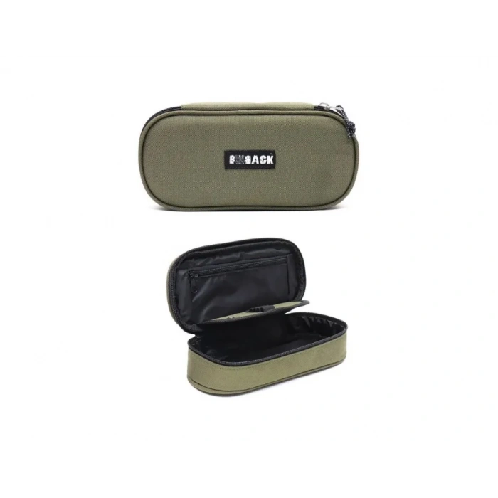 Bback Oval Kumaş Kalemlik / Kalem Kutusu HAKİ YEŞİL
