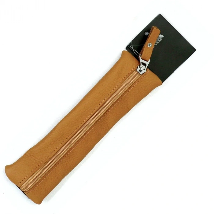 BBack Sanatsal Lastikli Deri Kalemlik 20cm Taba