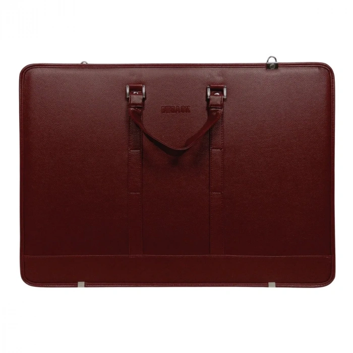 BBack Suni Deri Proje Çantası 40x55cm Bordo