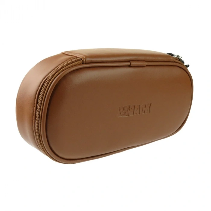 BBack Tek Bölmeli Fonksiyonel Kalem Çantası Deri Taba