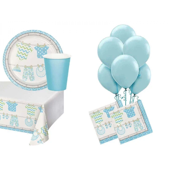 Bebek Kıyafetleri Mavi 8 li Parti Seti