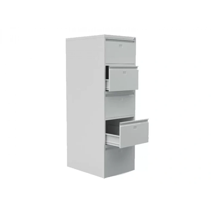 Beş Çekmeceli Metal Kartoteks Askılı Dosya Dolabı Gri Renk
