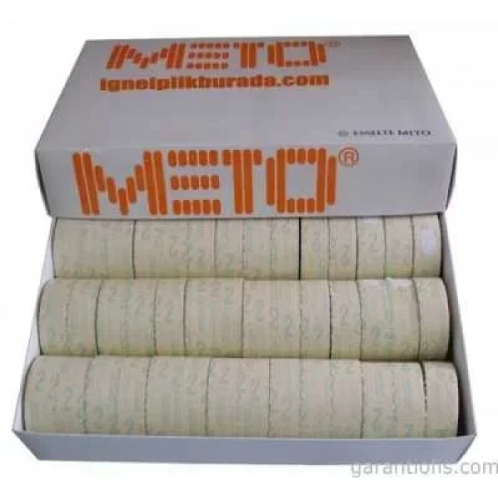 Beyaz Orjinal Meto Etiketleri (4 Numara - 42 li Paket)