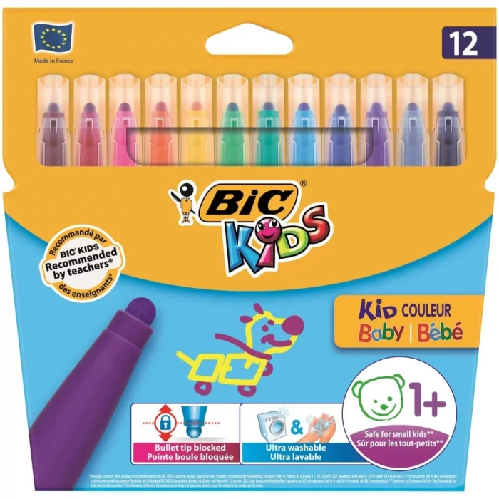 Bic 12 Renk Baby Keçeli Boya Kalemi