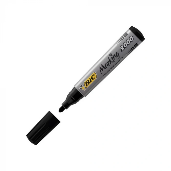 Bic 2000 Yuvarlak Uçlu Siyah Permanent Marker Kalem (Koli Kalemi)