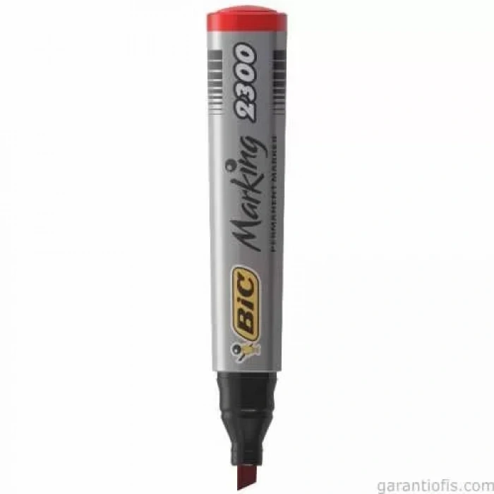 Bic 2300 Kesik Uçlu Kırmızı Permanent Marker Kalem