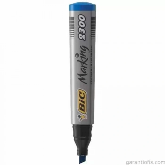 Bic 2300 Kesik Uçlu Mavi Permanent Marker Kalem