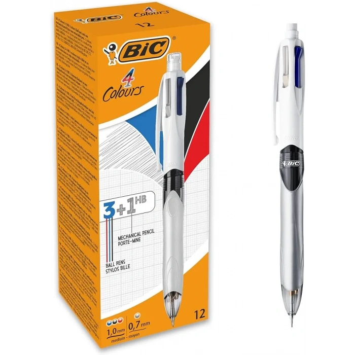 Bic 3 Renk Tükenmez+1 Versatil Multifonksiyonlu Kalem 942104
