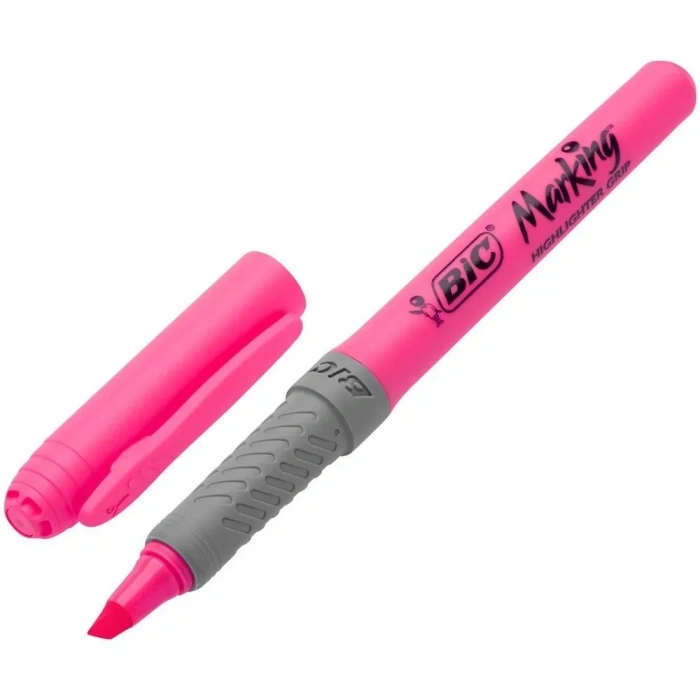 Bic Brite Liner Grip Kalem Tipi Pembe Fosforlu Kalem (5 li Paket)