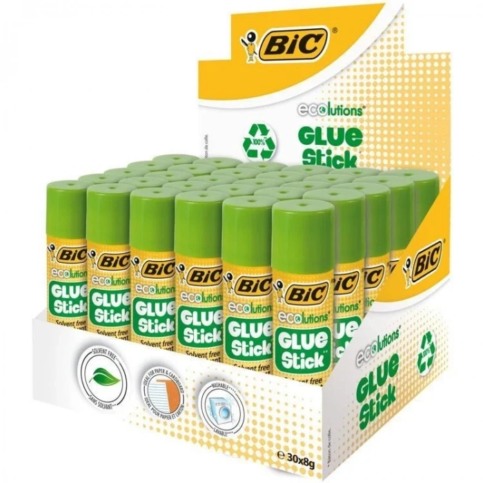Bic Eco Solventsiz Stick Yapıştırıcı 8 gr. 30lu Kutu