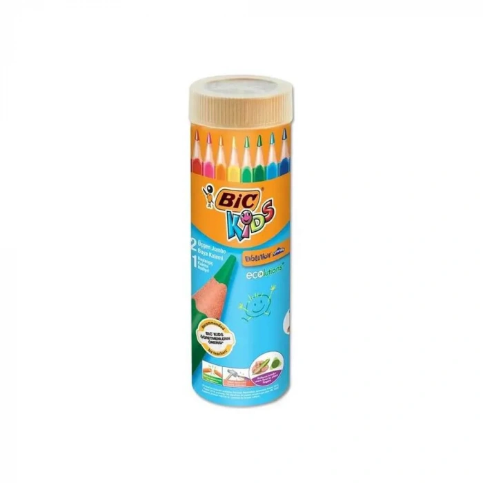 Bic Evolution Boya Kalemi Jumbo Üçgen 12+1 Metal Tüp