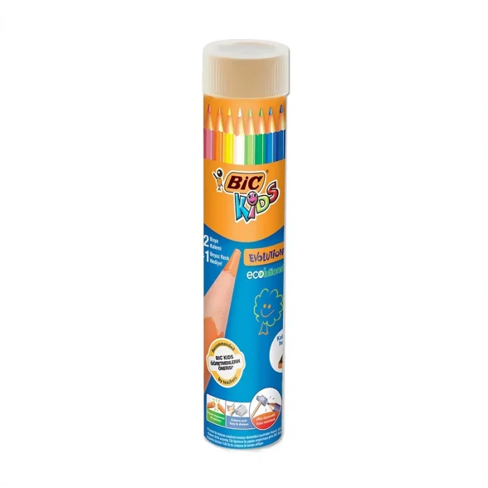 Bic Evolution Kuru Boya 12 Renk Metal Tüp (958191)