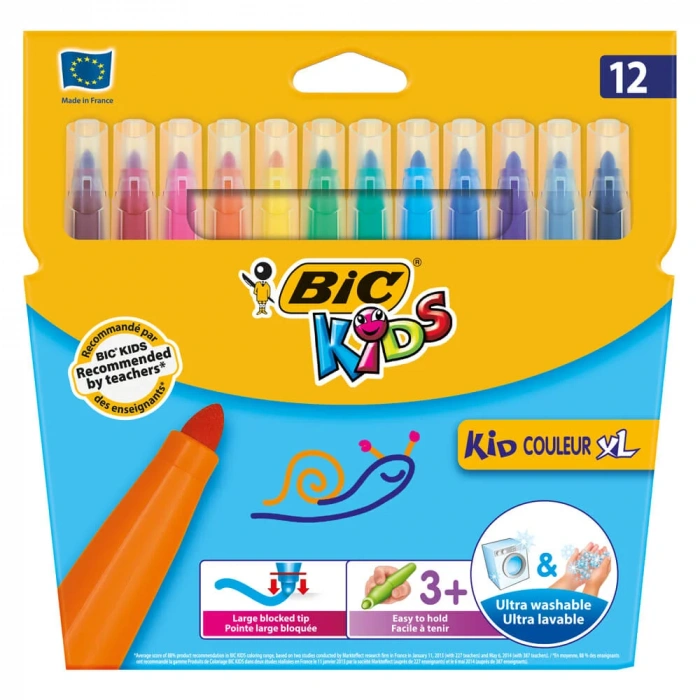 Bic Kid Couleur XL Keçeli Kalem 12 Renk 828966