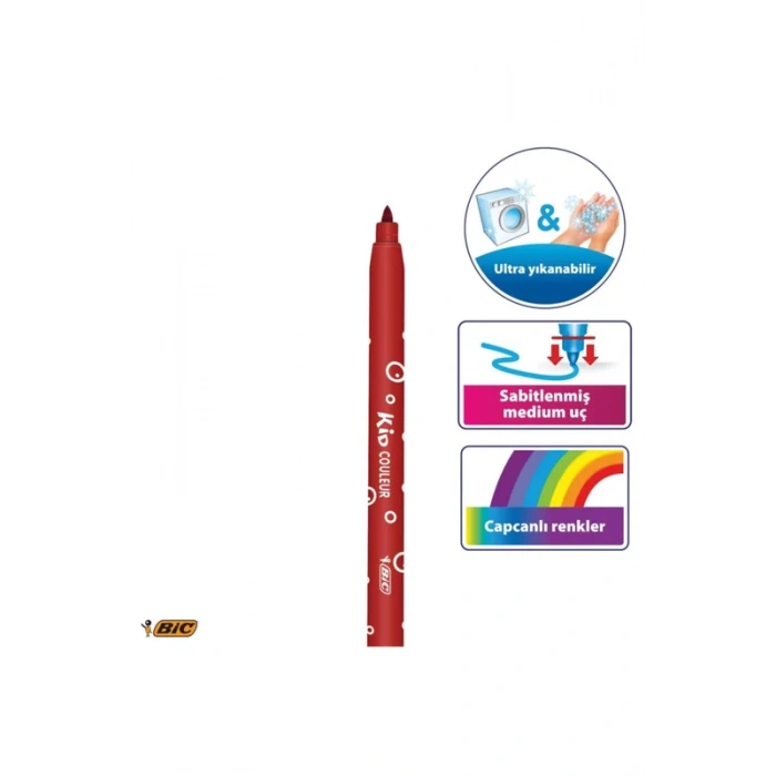 BİC KİDS COULEUR YIKANABİLİR KEÇELİ KALEM 12 RENK KARTON KUTU (9202932)